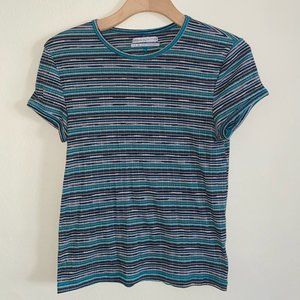 Striped Blue and Green Top - Urban Outfitters